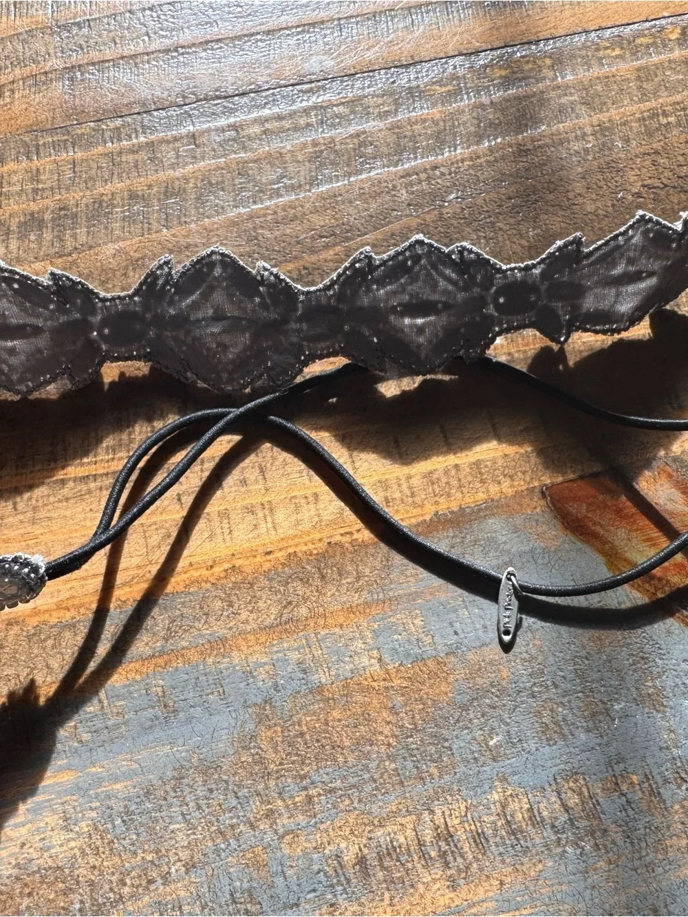 Rhinestone Crystal Embellished Stretch Headband - Clear & Black